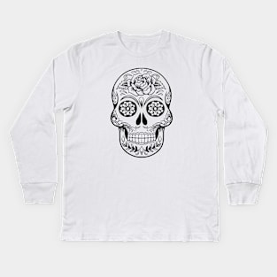 Halloween - Dia De Los Muertos - Day of the Dead Mexican Sugar Skull Kids Long Sleeve T-Shirt